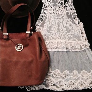 Small white crochet summer top